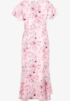 Festkjoler|Festkjoler-Cellbes of Sweden Flæsekjole med sommerfugleærmer Rosa / Blomstret