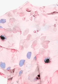 Festkjoler|Festkjoler-Cellbes of Sweden Flæsekjole med sommerfugleærmer Rosa / Blomstret