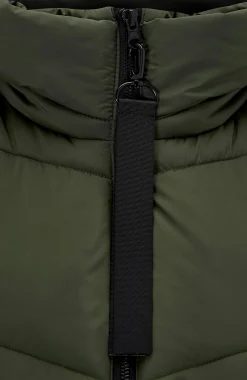 Letvægtsjakker|Quiltet Jakke- Foret vest Mørkegrøn