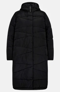 Frakker|Vinterjakker Til Kvinder-Soyaconcept Frakke med quiltet design Sort