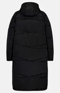 Frakker|Vinterjakker Til Kvinder-Soyaconcept Frakke med quiltet design Sort