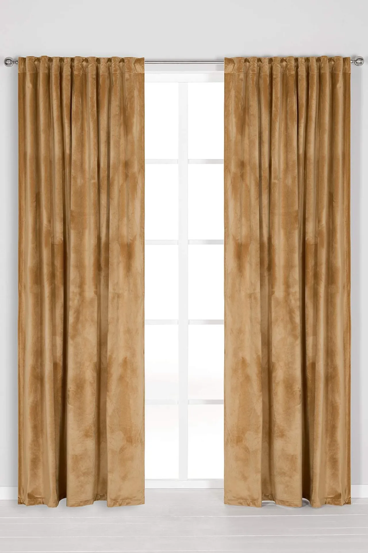 Gardinlængder|Fløjlsgardiner-Cellbes of Sweden Gardinlængde fløjl 2-pack Beige