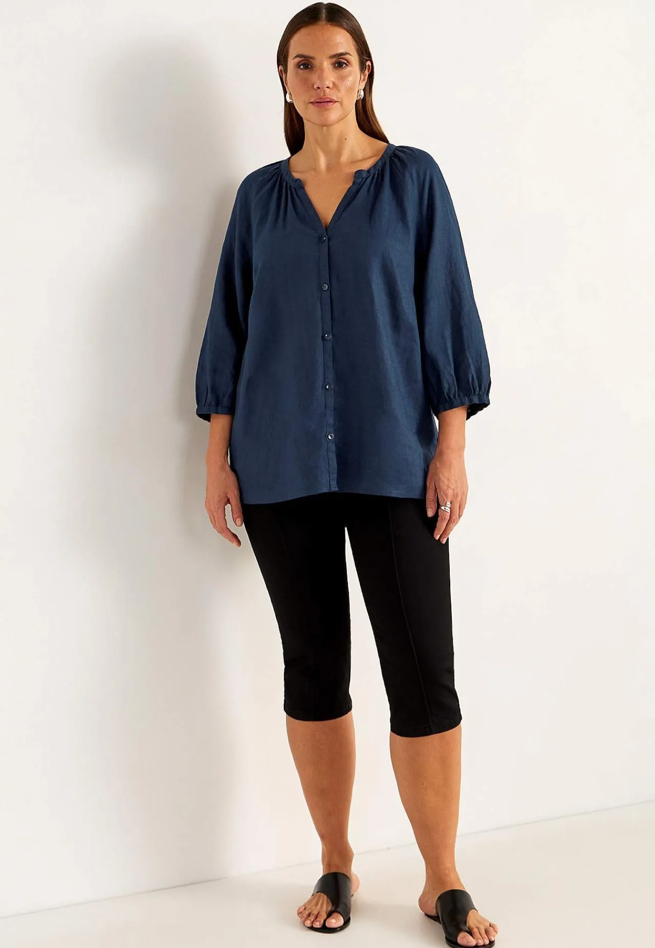 Premium|Premium-Cellbes of Sweden Hørbluse Premium Marine
