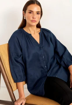 Premium|Premium-Cellbes of Sweden Hørbluse Premium Marine