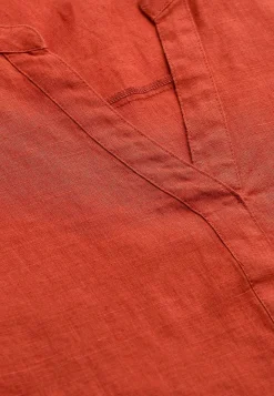 Korte Kjoler|Linned Kjoler- Hørkjole Premium Rust
