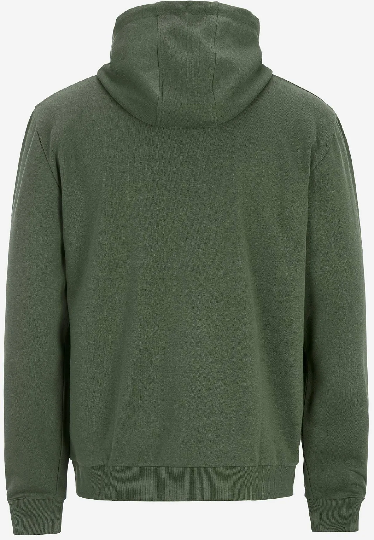 Trøjer|Hoodies- Hættetrøje med lynlås Mørkegrøn