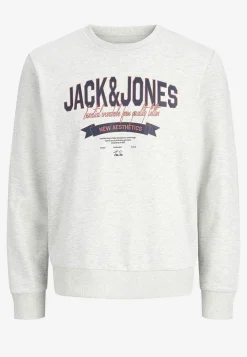 Trøjer-JACK & JONES Hættetrøje med tryk Hvid
