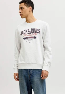 Trøjer-JACK & JONES Hættetrøje med tryk Hvid