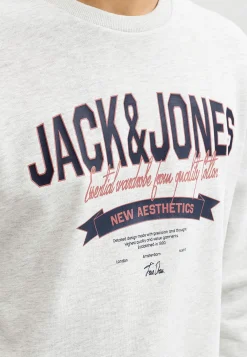 Trøjer-JACK & JONES Hættetrøje med tryk Hvid