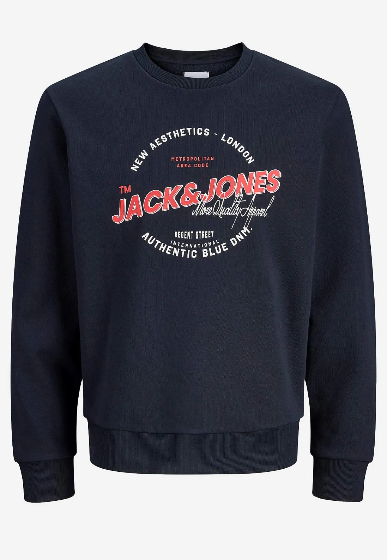 Trøjer-JACK & JONES Hættetrøje med tryk Marine