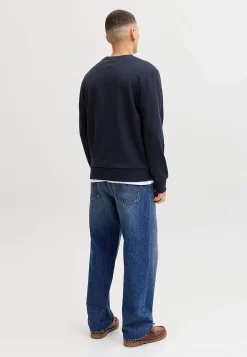 Trøjer-JACK & JONES Hættetrøje med tryk Marine