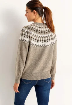 Cardiganer|Cardiganer-Cellbes of Sweden Jacquardmønstret cardigan Beige / Mønstret