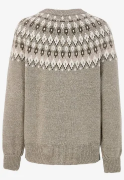 Cardiganer|Cardiganer-Cellbes of Sweden Jacquardmønstret cardigan Beige / Mønstret