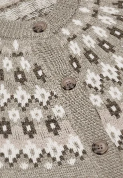 Cardiganer|Cardiganer-Cellbes of Sweden Jacquardmønstret cardigan Beige / Mønstret