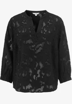 Bluser-Cellbes of Sweden Jacquardvævet, næsten gennemsigtig bluse Sort