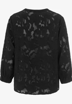 Bluser-Cellbes of Sweden Jacquardvævet, næsten gennemsigtig bluse Sort