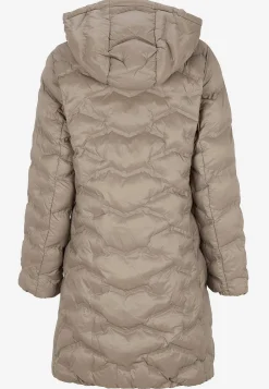 Letvægtsjakker|Quiltet Jakke-Cellbes of Sweden Jakke med hætte Mørk beige