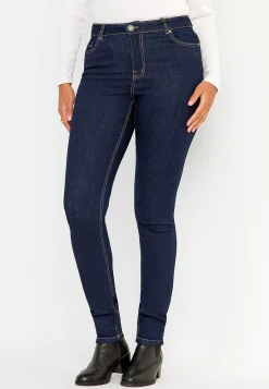 Høj Talje|Flere Længder-Cellbes of Sweden Jeans i denim med superstræk Ella Mørk denim / Ikke vasket