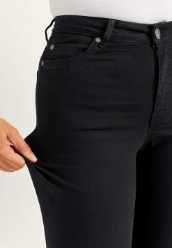 Høj Talje|Flere Længder- Jeans i denim med superstræk Ella Sort denim