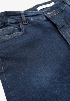 Flere Længder|Straight Fit-Cellbes of Sweden Jeans med elastik i siderne Elsa Mørkeblå / Denim