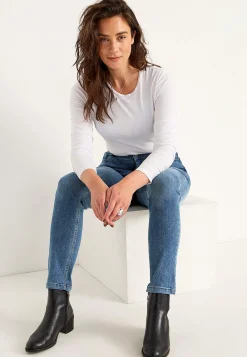 Flere Længder|Straight Fit- Jeans med elastik i siderne Elsa | Cellbes