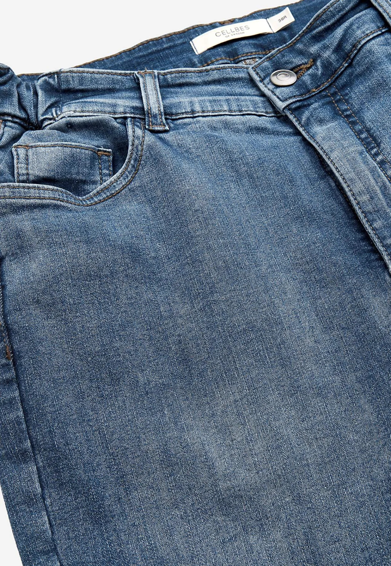Flere Længder|Straight Fit- Jeans med elastik i siderne Elsa | Cellbes