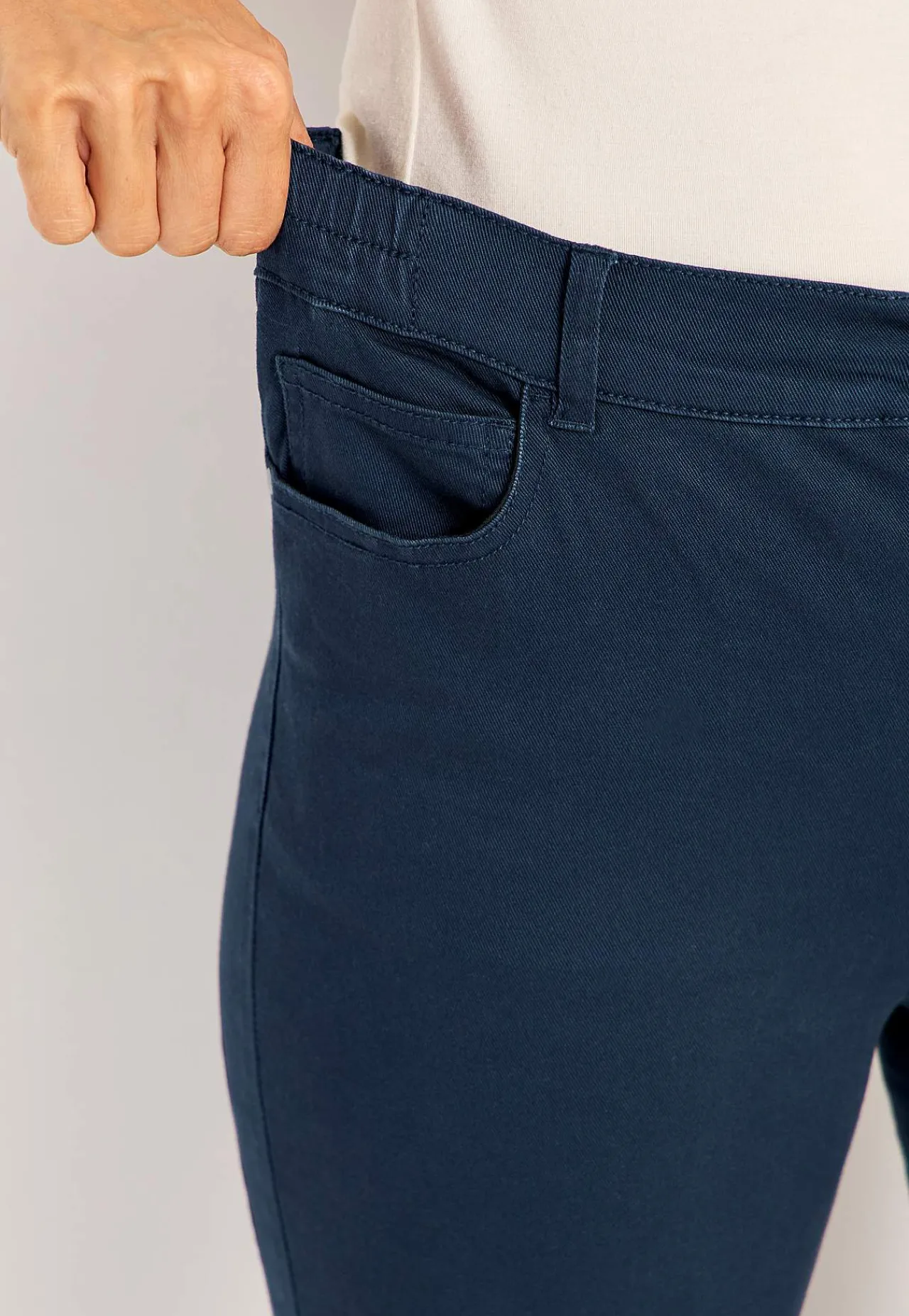 Lige Bukser|Bukser Og Leggings-Cellbes of Sweden Jeans med elastisk talje Marine