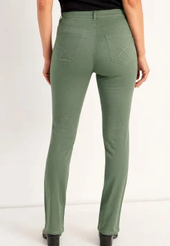 Lige Bukser|Bukser Og Leggings-Cellbes of Sweden Jeans med elastisk talje Kakigrøn