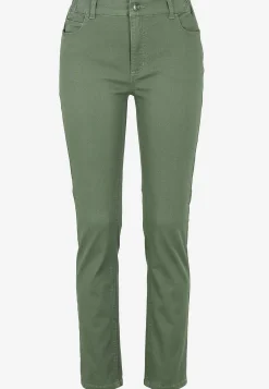 Lige Bukser|Bukser Og Leggings-Cellbes of Sweden Jeans med elastisk talje Kakigrøn