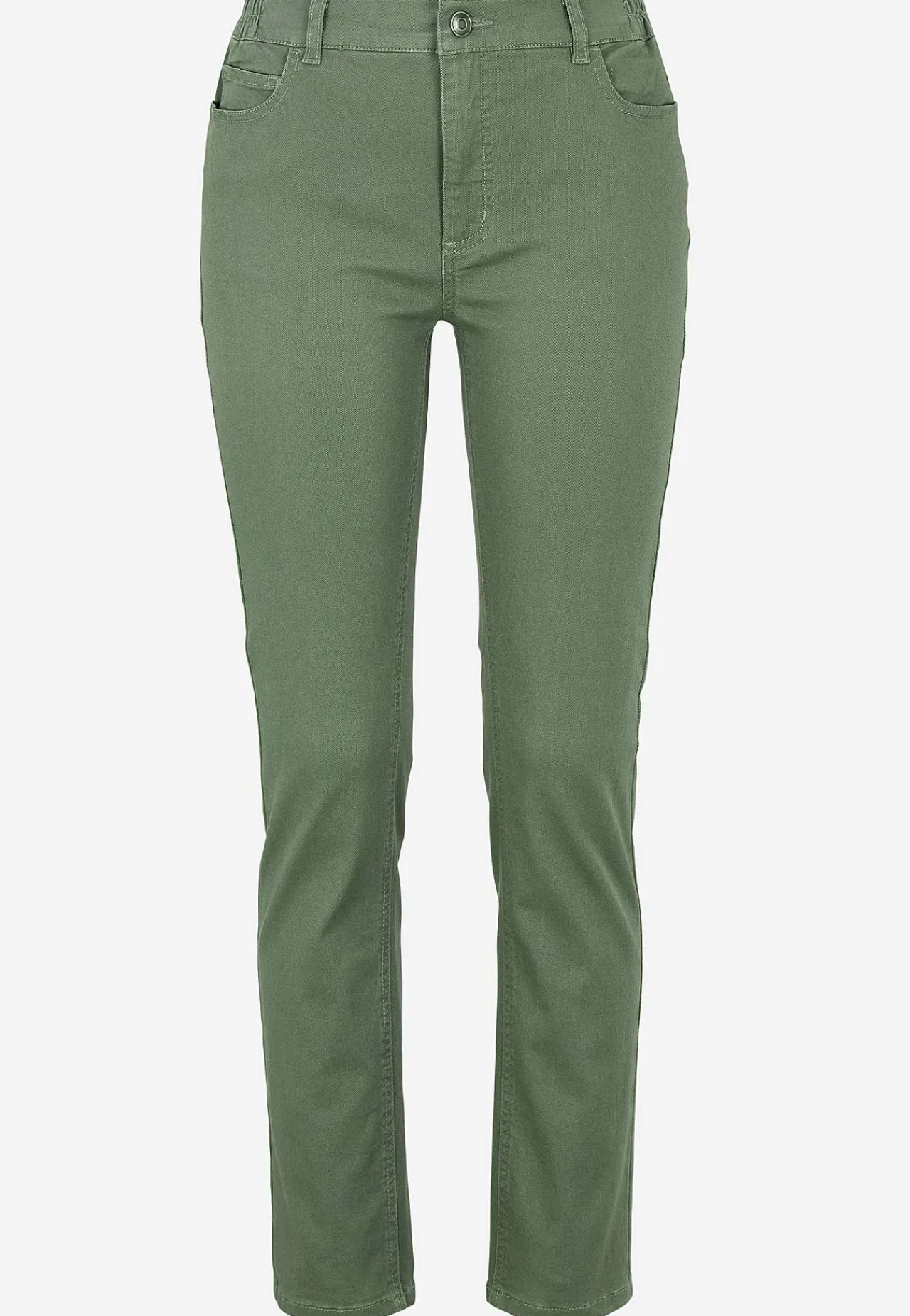 Lige Bukser|Bukser Og Leggings-Cellbes of Sweden Jeans med elastisk talje Kakigrøn