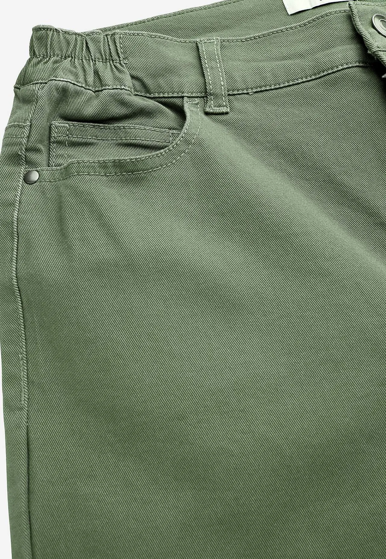 Lige Bukser|Bukser Og Leggings-Cellbes of Sweden Jeans med elastisk talje Kakigrøn