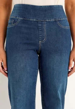 Vide Bukser|Lige Bukser-Cellbes of Sweden Jeans med høj elastisk talje Elisa Mellemblå Denim