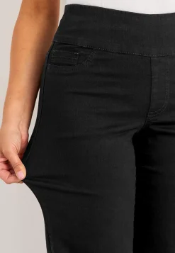 Vide Bukser|Lige Bukser-Cellbes of Sweden Jeans med høj elastisk talje Elisa Sort denim