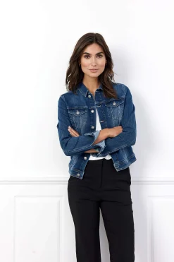 Forårsjakker|Denimjakker-Soyaconcept Jeansjakke med en figursygning Denim