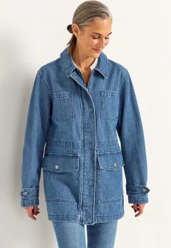 Forårsjakker|Denimjakker- Jeansjakke med lynlås | Cellbes