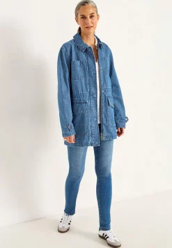 Forårsjakker|Denimjakker- Jeansjakke med lynlås | Cellbes