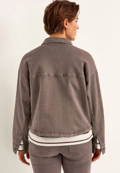 Jakker Og Blazere|Denimjakker- Jeansjakke med stræk Brun