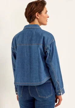 Forårsjakker|Denimjakker-Cellbes of Sweden Jeansjakke uden stræk Mellemblå Denim
