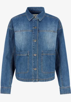 Forårsjakker|Denimjakker-Cellbes of Sweden Jeansjakke uden stræk Mellemblå Denim