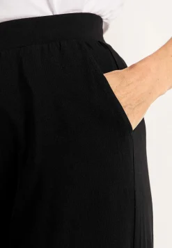 Forårsbukser|Culottes-Cellbes of Sweden Jerseybukser i blød bomulds- og modalblanding Sort / Ensfarvet