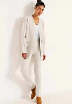 Festbukser|Festbukser-Cellbes of Sweden Jerseybukser med syede pressefolder Lisa Beige