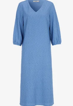 Midikjoler-Cellbes of Sweden Jerseykjole med broderet hulmønster | Cellbes