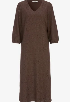 Midikjoler-Cellbes of Sweden Jerseykjole med broderet hulmønster | Cellbes
