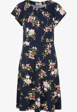 Festkjoler|Festkjoler- Jerseykjole med et blomstermønster Marine / Blomstret