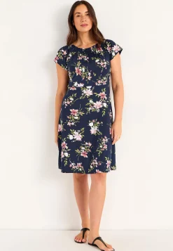 Festkjoler|Festkjoler- Jerseykjole med et blomstermønster Marine / Blomstret
