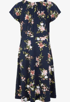 Festkjoler|Festkjoler- Jerseykjole med et blomstermønster Marine / Blomstret