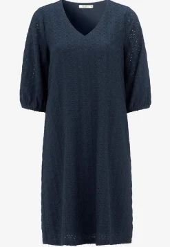 Festkjoler|Festkjoler-Cellbes of Sweden Jerseykjole med hulbroderi Marine