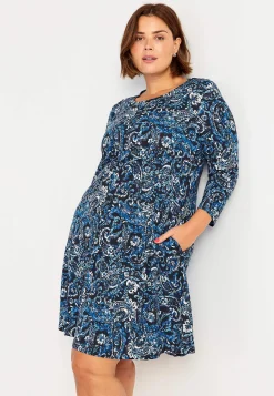 Korte Kjoler-Cellbes of Sweden Jerseykjole med lommer Blå / Paisley