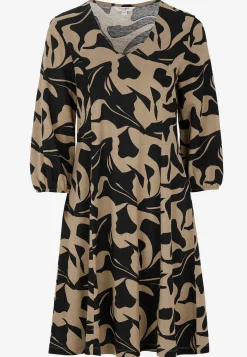 Korte Kjoler-Cellbes of Sweden Jerseykjole med prinsessesnit Beige / Sort / Mønstret