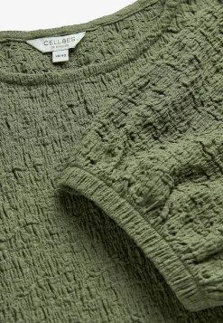 Midikjoler-Cellbes of Sweden Jerseykjole med struktur Kakigrøn
